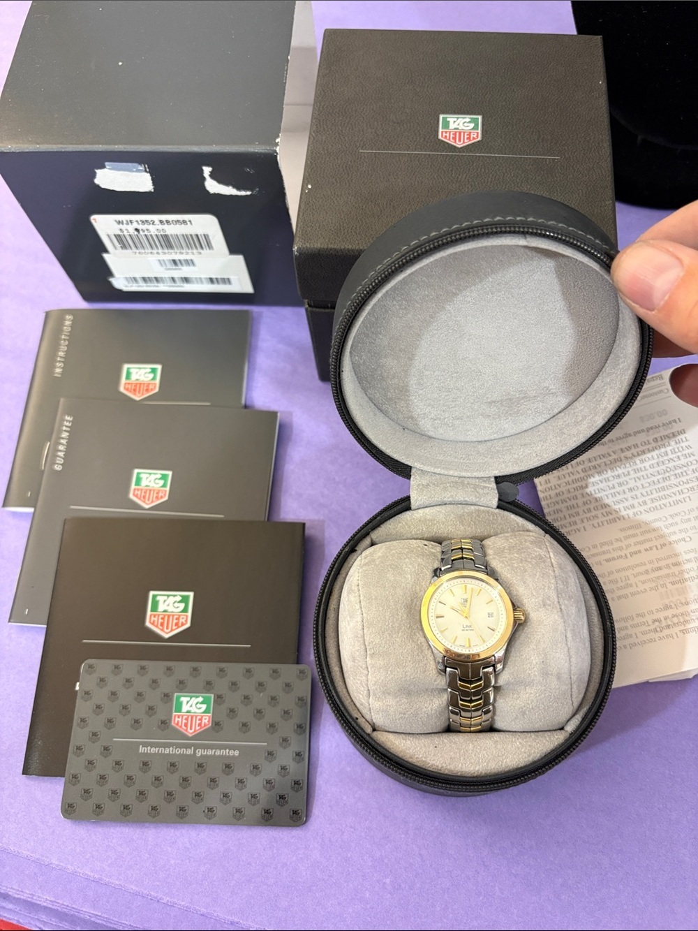 Tag Heuer Two-Tone Ladies Watch Gold & Silver with Mother of Pearl Dial & Date